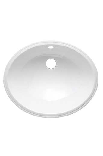 Lower 52x42 mid-size white ceramic washbasin in Syrian bathroom interior