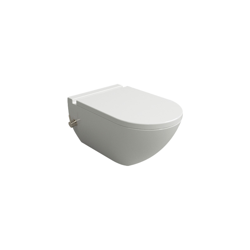 Side angle of Modern Bidet showcasing clean lines and ergonomic shape