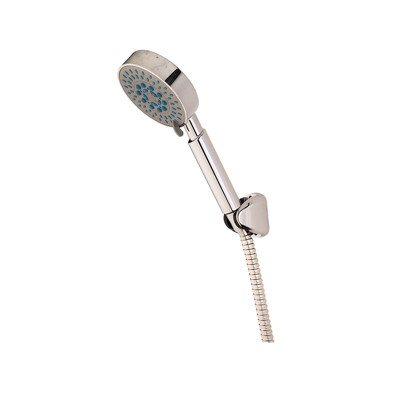 Minline chrome shower head installed in Syrian modern bathroom