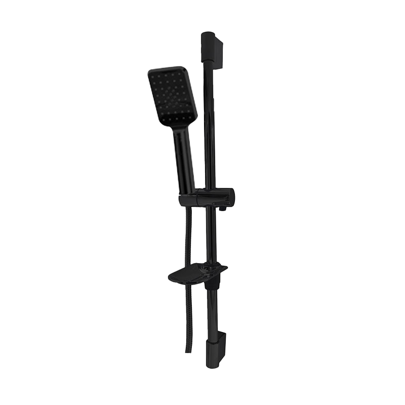 Aqua black matte shower set in modern Syrian bathroom