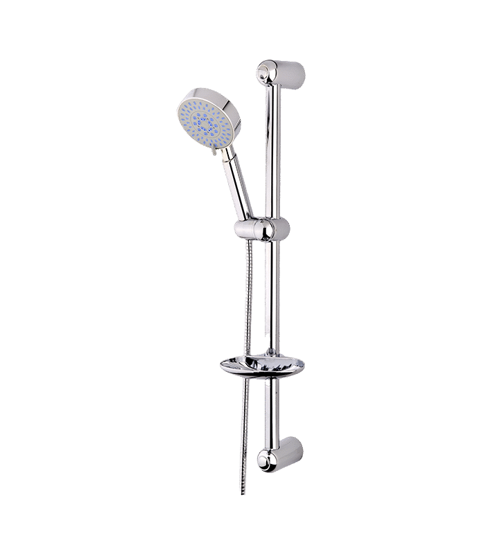 Minline chrome shower kit full set installed in Syrian bathroom