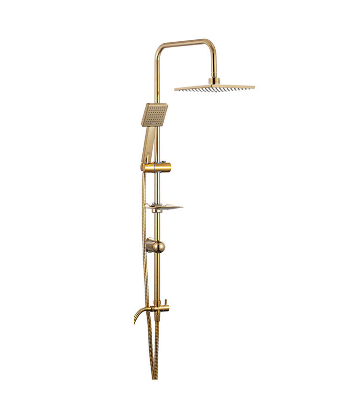 Aqua gold shower set with luxury finish in Syrian home