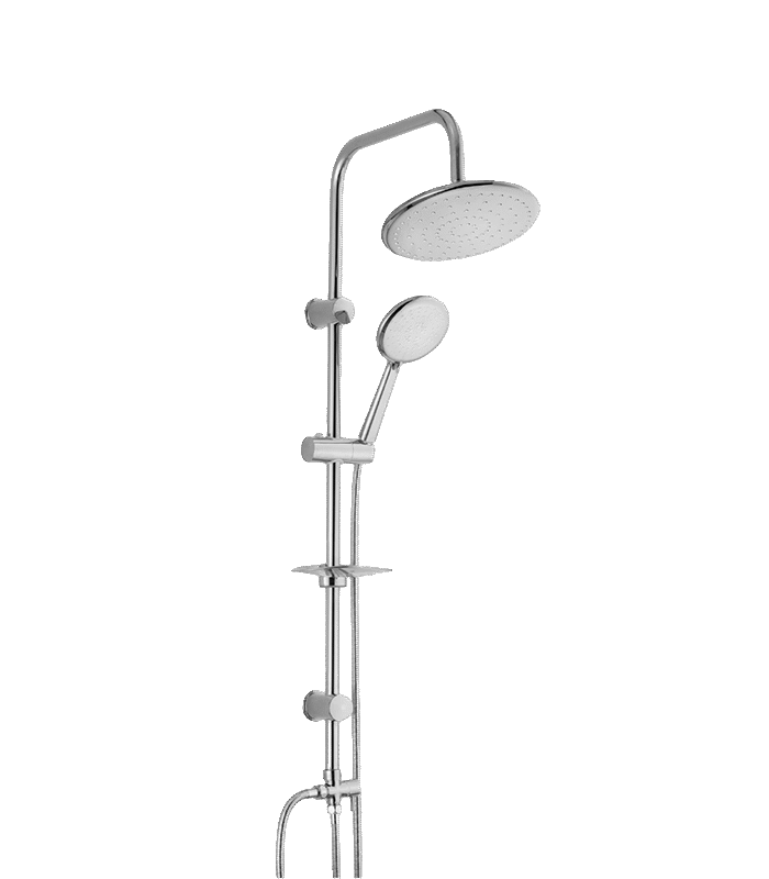 Domino silver chrome shower set installed in Syrian modern home