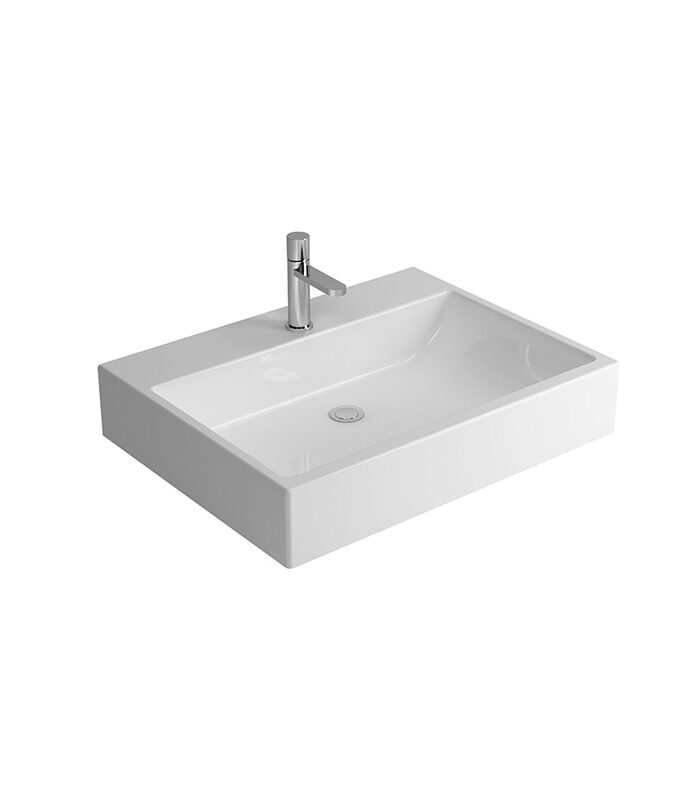 Power premium white ceramic washbasin installed in luxury Syrian bathroom