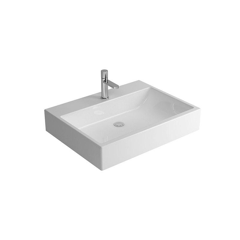 Power premium white ceramic washbasin installed in luxury Syrian bathroom