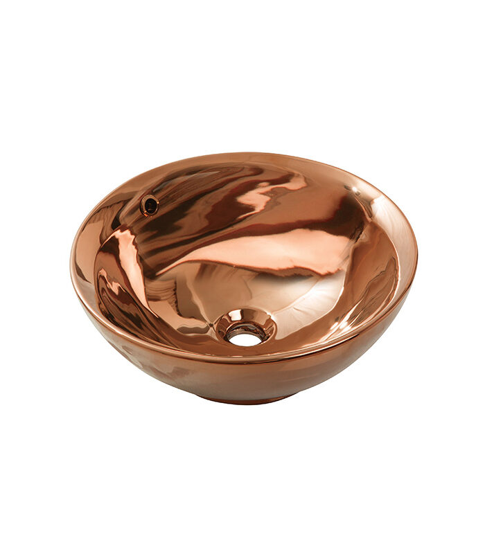 NewArt bronze ceramic metallic washbasin in Syrian bathroom