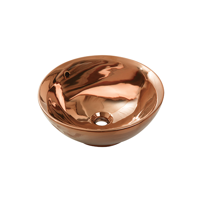 NewArt bronze ceramic metallic washbasin in Syrian bathroom
