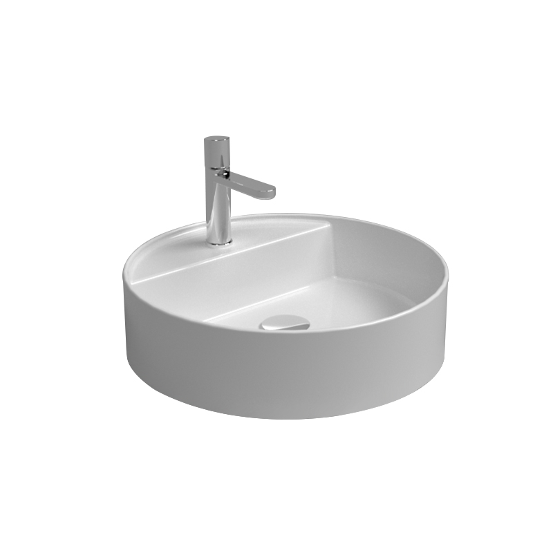 Premium NewArt white ceramic sink in Syrian bathroom