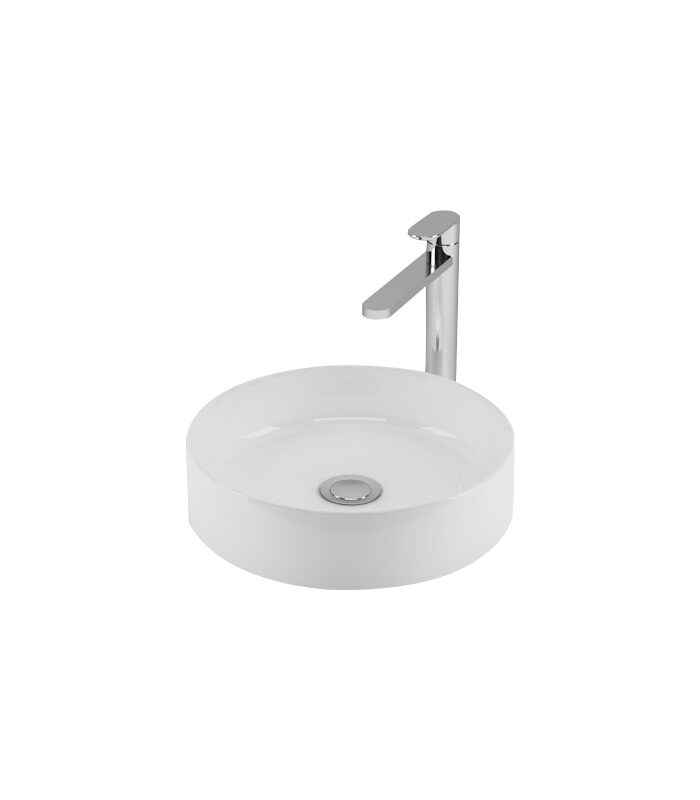 Mittes white ceramic washbasin with clean design in Syrian bathroom