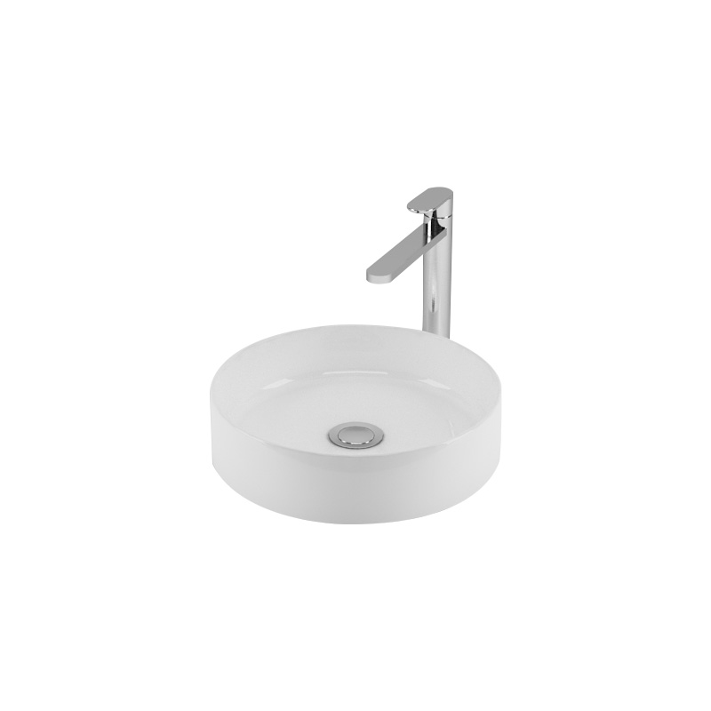 Mittes white ceramic washbasin with clean design in Syrian bathroom