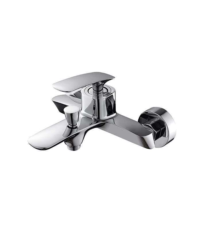 Slim Chrome Mixer – Modern Compact Bathroom Faucet