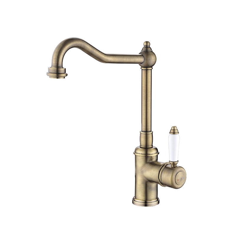 Elite-X bronze mixer installed on luxury white ceramic washbasin in Syria