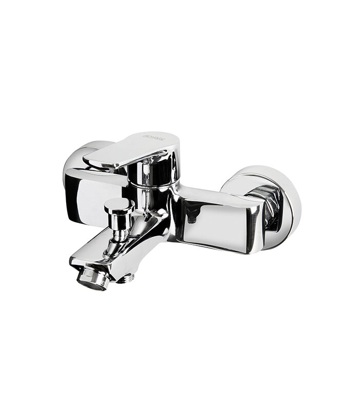 Shiny chrome bathroom mixer from New Art collection in Syria