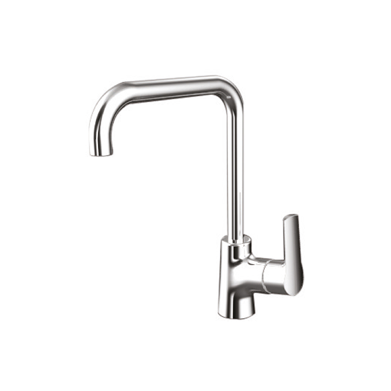 Slim chrome mixer from New Art collection on a ceramic Syrian washbasin