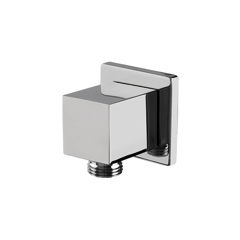 Chrome concealed mixer with wall-mounted spout in Syrian bathroom