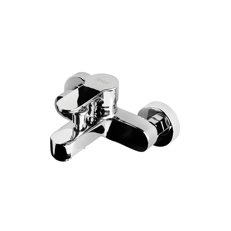 Angled Master chrome mixer installed on modern Syrian bathroom sink