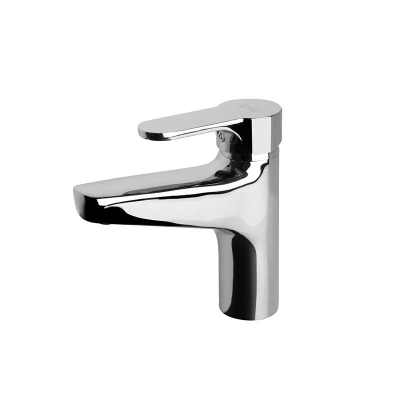 Master chrome mixer with polished finish installed on a modern Syrian washbasin