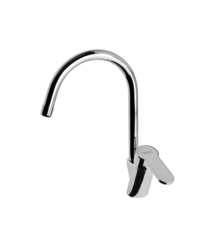 Classic chrome bathroom mixer from Master series on ceramic basin in Syria