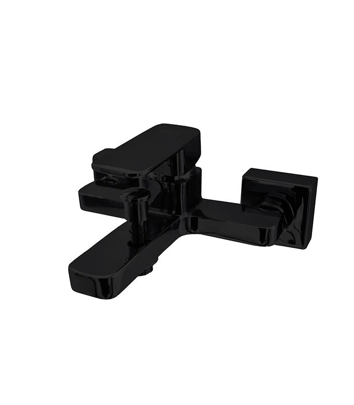 Hexa Drop matte black mixer with hexagonal design installed in Syrian bathroom