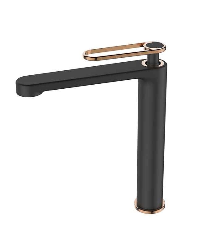 Zeta Matte Black & Gold Mixer bold modern bathroom tap