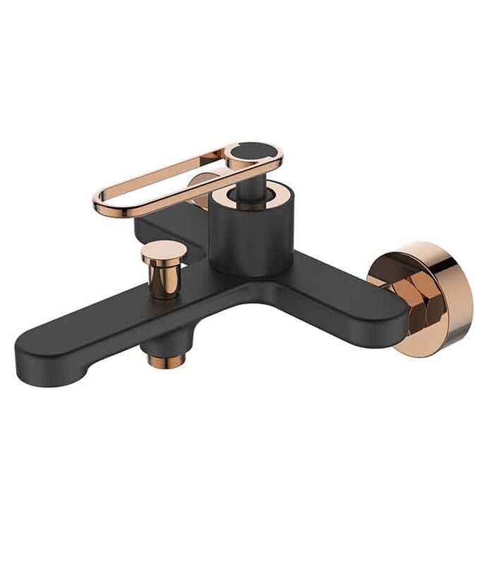 Zeta Matte Black & Gold Mixer premium luxury bathroom tap