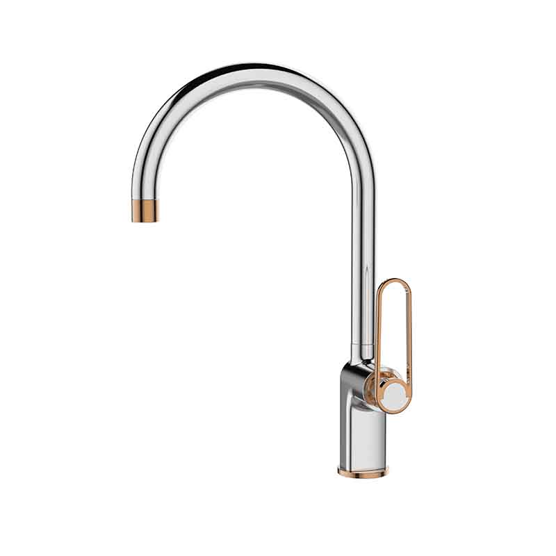 Zeta Chrome & Gold Mixer classic elegant bathroom tap