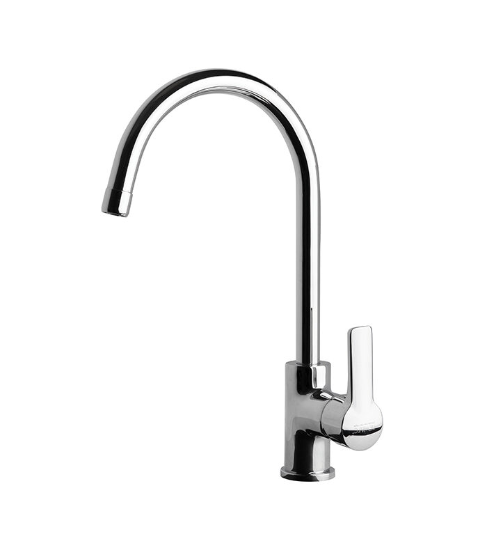 Premium angular chrome bathroom mixer with minimalist design for Syria
