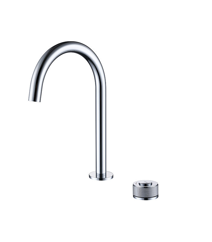 Step Chrome Mixer elegant bathroom tap with polished finish