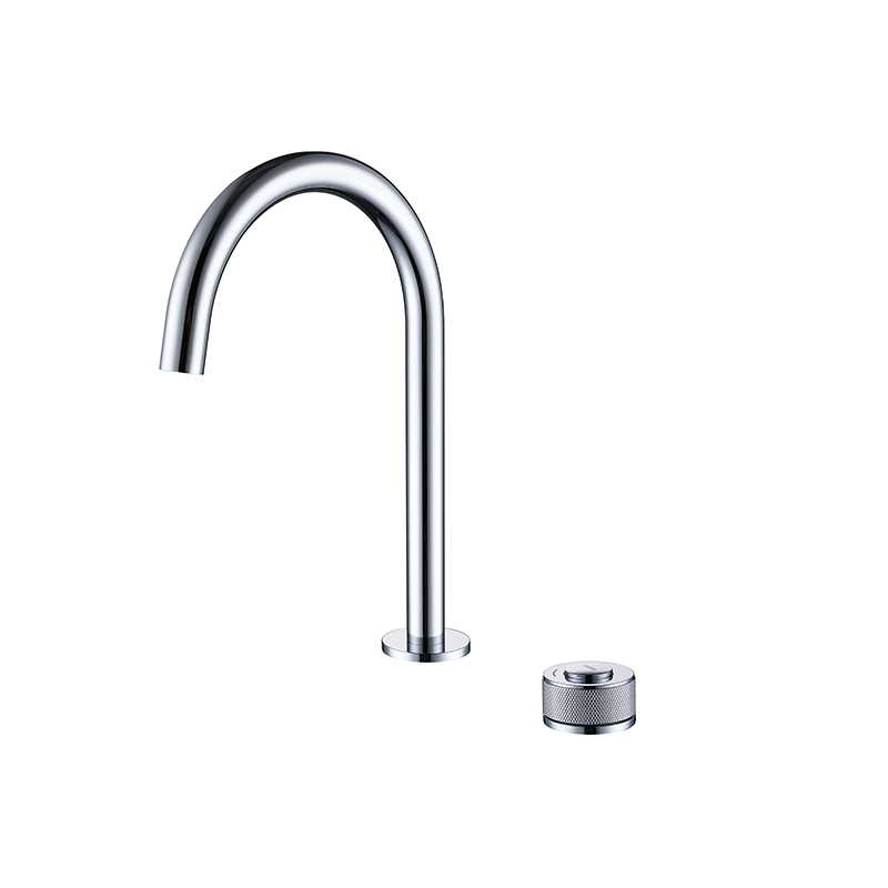 Step Chrome Mixer elegant bathroom tap with polished finish