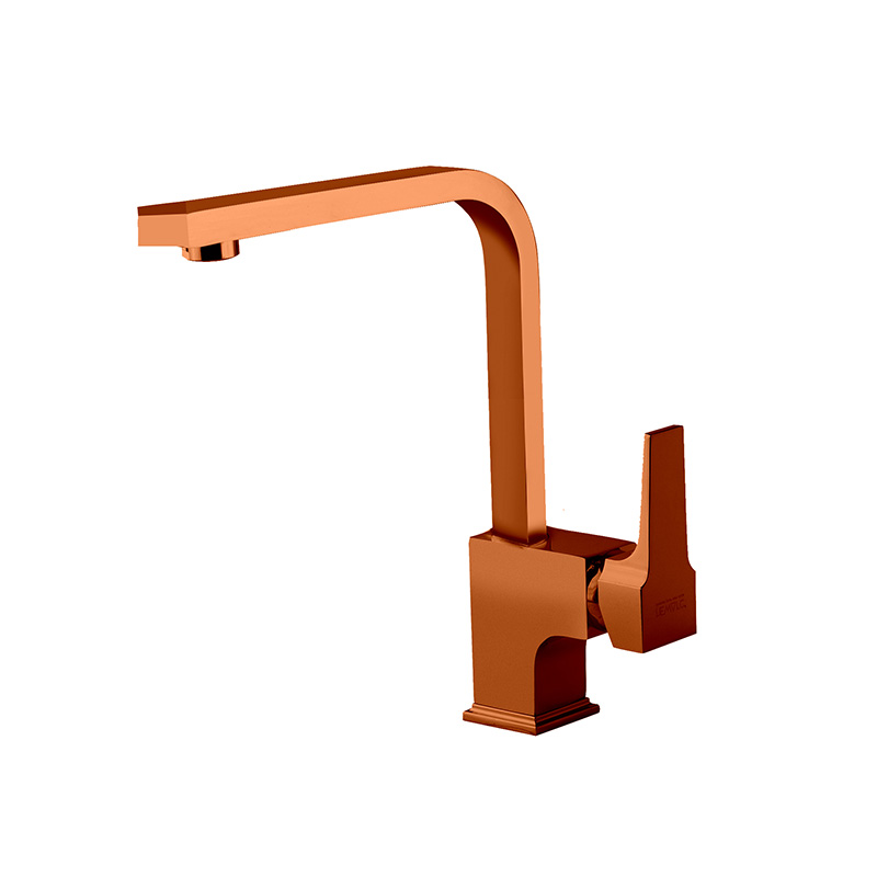 Bronze finish bathroom mixer tap with elegant handle in Syrian home