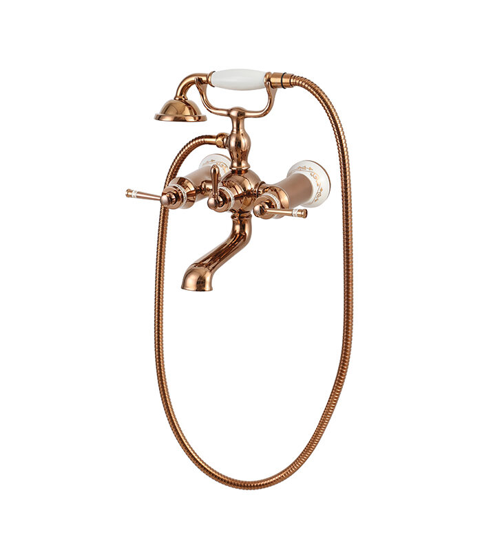Modern bronze Pera bathroom mixer on a ceramic sink in Syria