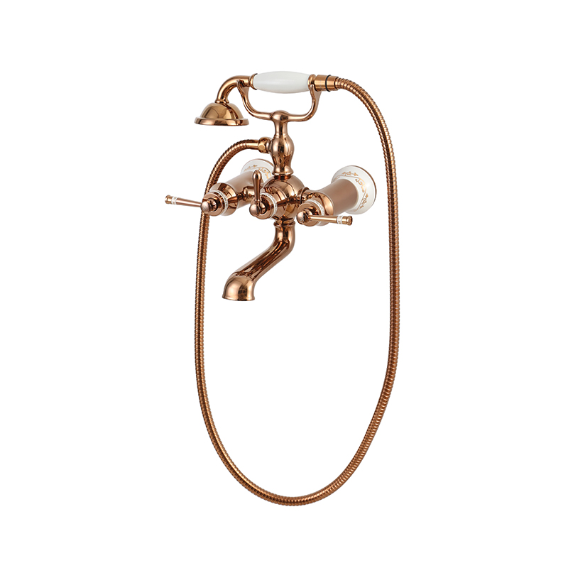 Modern bronze Pera bathroom mixer on a ceramic sink in Syria