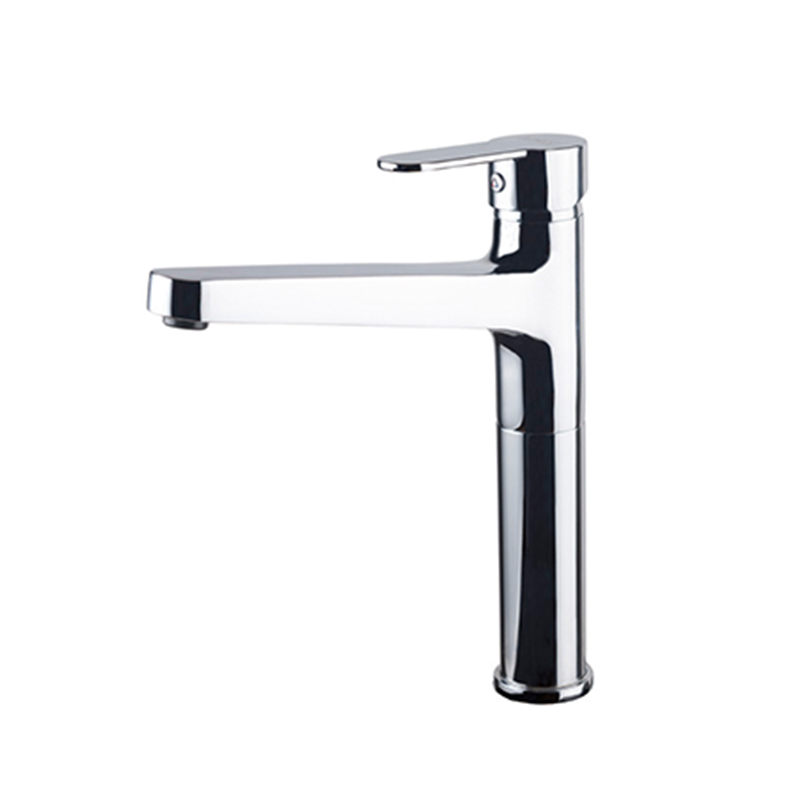 Domino chrome mixer installed on a modern white washbasin in Syria