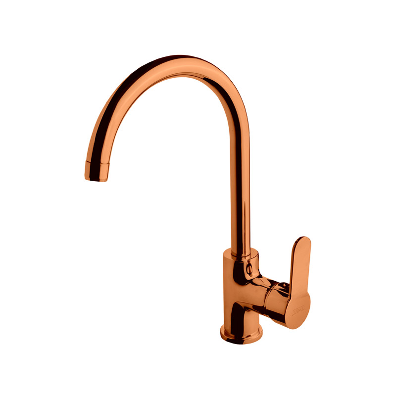 Domino bronze mixer tap installed in a traditional bathroom sink in Syria