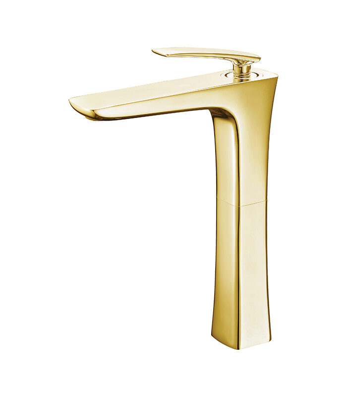 Life mixer with luxury gold finish installed in upscale Syrian bathroom