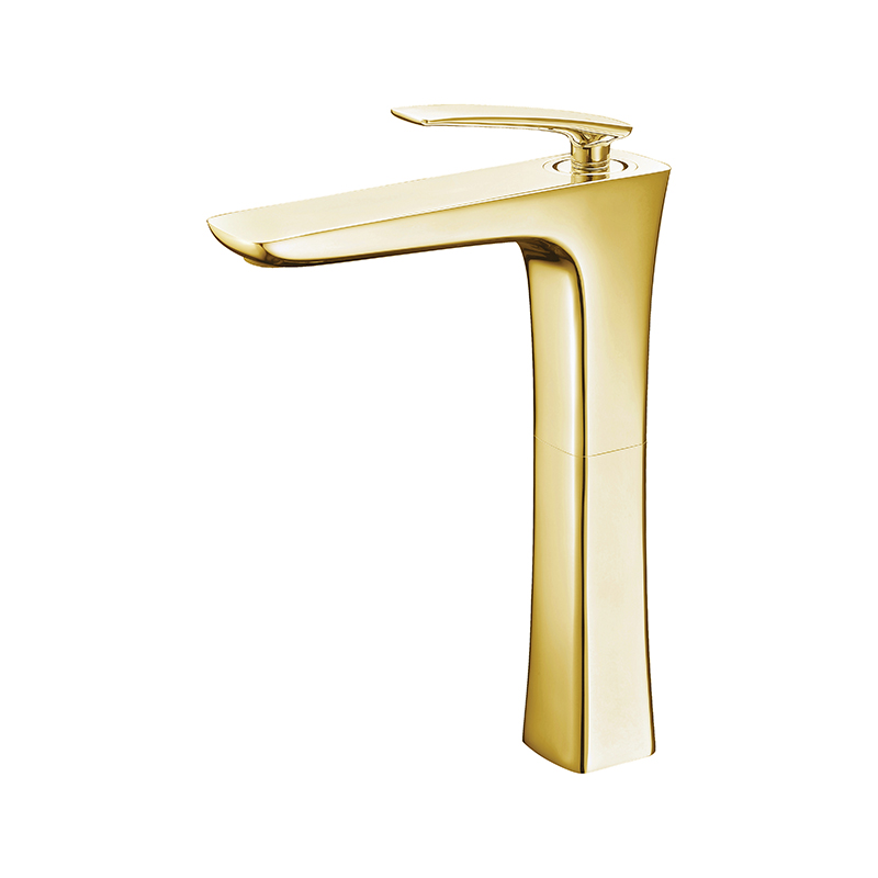 Life mixer with luxury gold finish installed in upscale Syrian bathroom