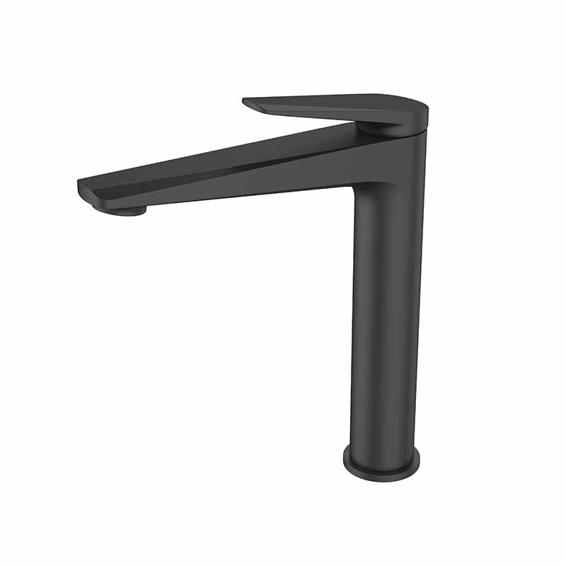 Matte black mixer from Next collection installed on modern Syrian bathroom sink