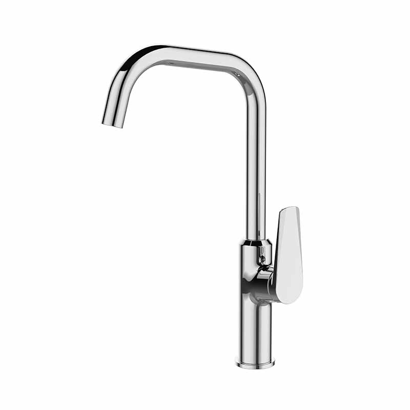 Modern chrome mixer tap from Next series on Syrian ceramic sink