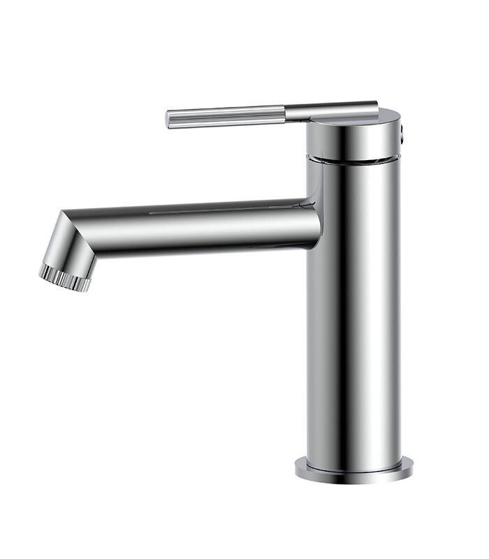 Opera Chrome Mixer minimalist bathroom tap with glossy finish