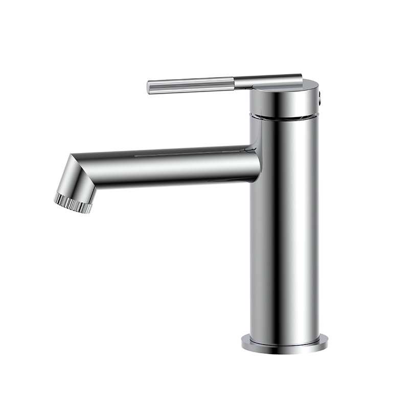Opera Chrome Mixer minimalist bathroom tap with glossy finish